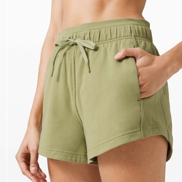 Lululemon Inner Glow Short 3" *Terry in Vista Green Woman’s 4 - Picture 2 of 7
